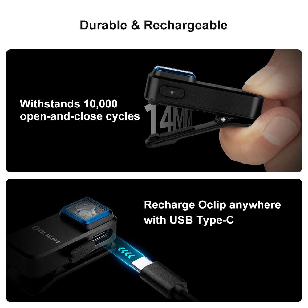 Olight Oclip | luce clip EDC ricaricabile | 300 lm
