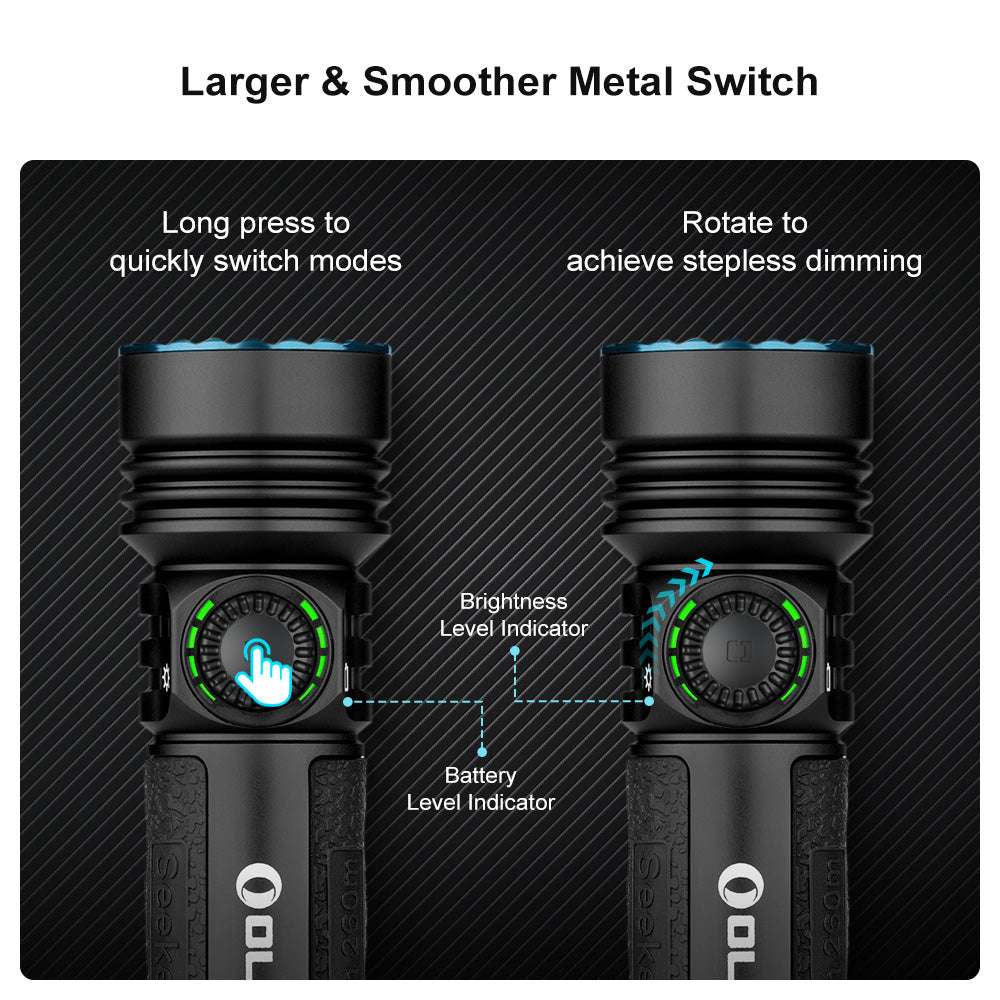 Olight Seeker 4 Pro | leistungsstarke Taschenlampe | 4.600 lm