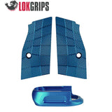 CZ Shadow 2 Compact & Carry short guancette alu & magwell alu | Gridlok_blu