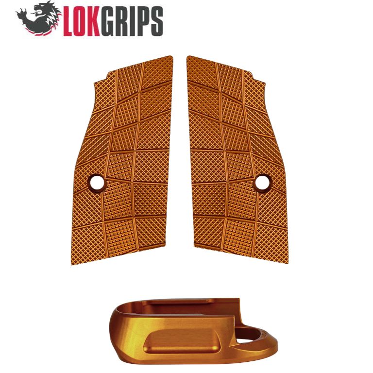 CZ Shadow 2 Compact & Carry short guancette alu & magwell alu | Gridlok_arancione