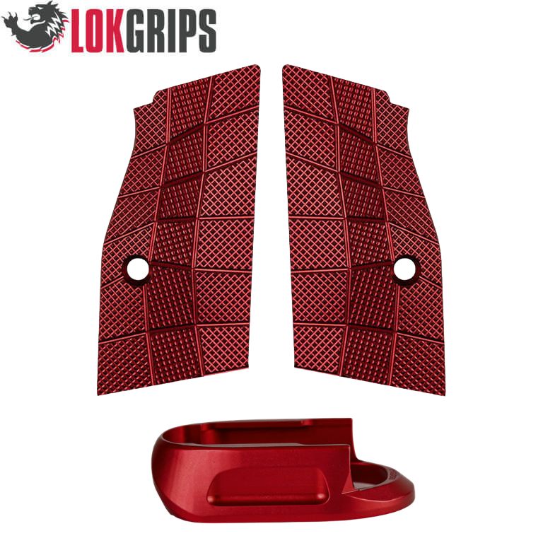 CZ Shadow 2 Compact & Carry short guancette alu & magwell alu | Gridlok_rosso