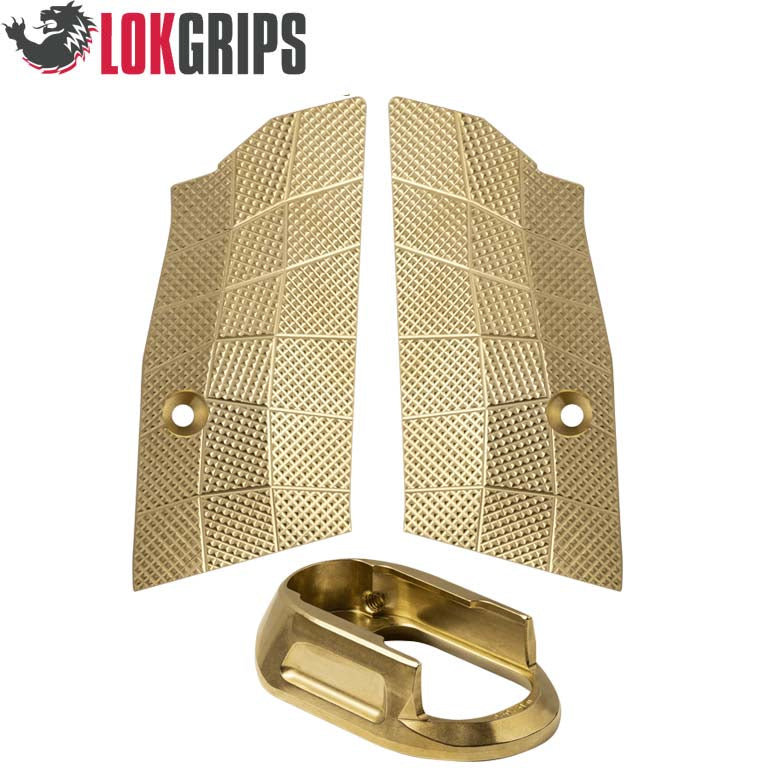 CZ Shadow 2 Compact brass Gridlok set - magwell & grips