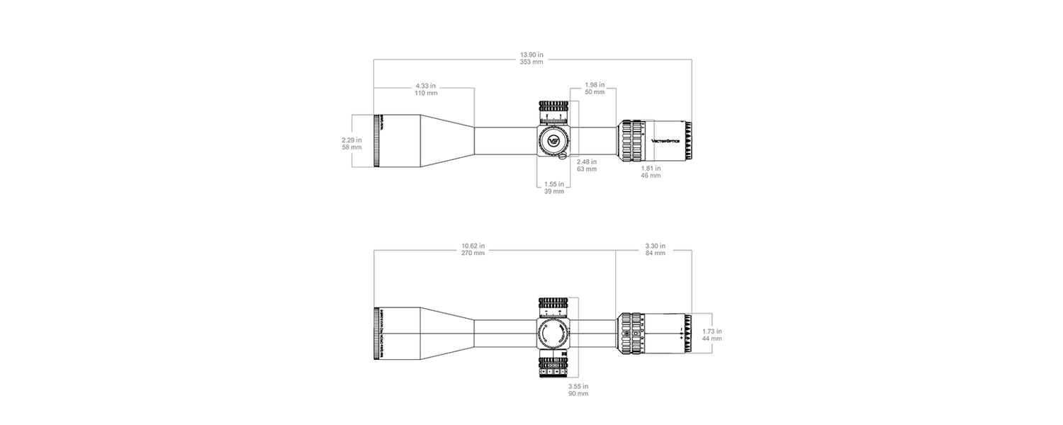 Lunette de visée Vector Optics Orion Pro Max 6-24x50 MIL HD FFP