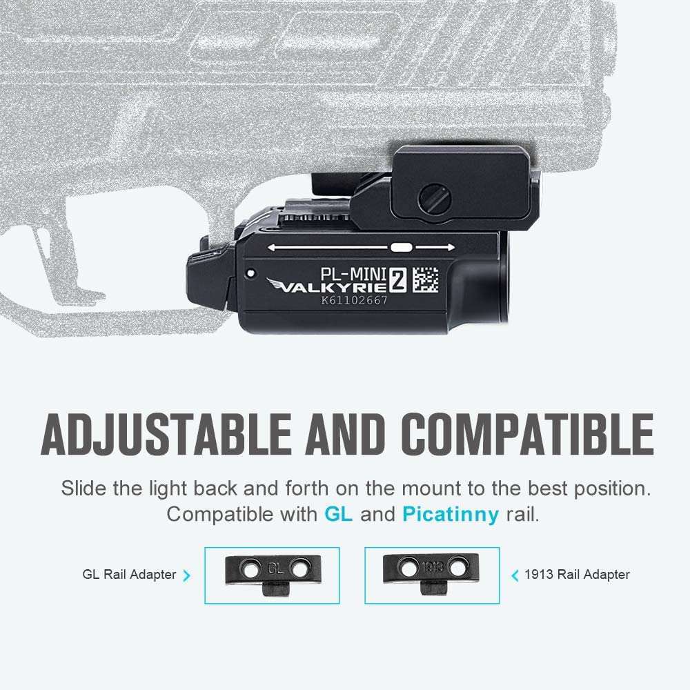 Olight PL-Mini 2 Valkyrie | lampe de pistolet compacte | 600 lm